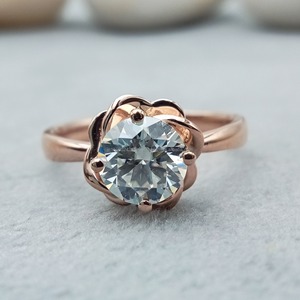 Bague de fiançailles et de mariage en forme de laboratoire, en argent 925 et or massif, avec moissanite taille ovale, sertie à griffes, certifiée, de luxe, pour cocktail - Product Image 2