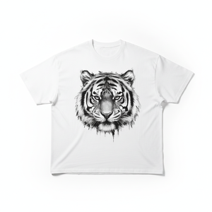 Custom Men's White Tiger Print T-Shirt Cotton Jersey <b>Animal</b> <b>Pattern</b> Plus Size Streetwear Top Quality T-shirt <b>for</b> Men Summer - Product Image 1