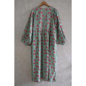 Robe en coton à imprimé bloc pour femmes, tenue d'été bohème faite à la main, tissu naturel léger et respirant, tenue décontractée - Product Image 5