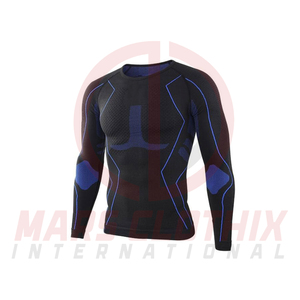 Traje de Compresión de Manga Larga para Hombre, Estampado Geométrico, Poliéster, Ajustado, Ropa Deportiva, Conjunto de Compresión Masculino - Product Image 6