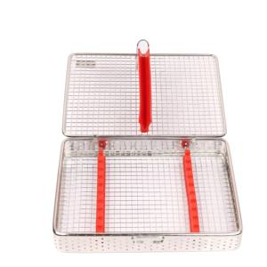 Boîte de rangement pour instruments dentaires en acier inoxydable de haute qualité, 10 pièces, micro-maille métallique, stérilisation, chirurgical, certifié CE, Java Sur - Product Image 3