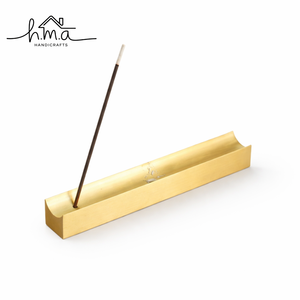 Modern Brass Incense Holder Long Tray Design <b>Stick</b> Burner Minimal Metal Ash Catcher Incense Stand Home Decor Aromatherapy Holder - Product Image 1