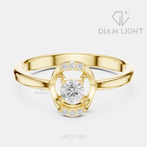 Bague de fiançailles moderne pour femme en or blanc 14 carats avec diamant de laboratoire rond certifié IGI 0,153 carat, couleur F+, clarté VS+, cadeau - Product Image 5