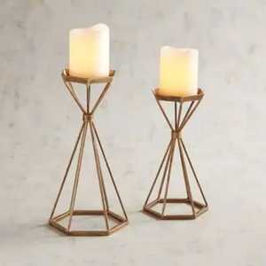 Support de bougie en bois de noyer massif, forme calice, style nordique simple, pour bougies coniques et piliers, centre de table moderne - Product Image 5