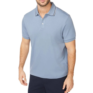 Meilleur prix pour un polo uni pour homme, confortable, respirant, en coton, t-shirt polo, fournisseur en gros OEM ODM - Product Image 1