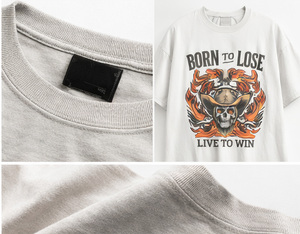 Custom Graphic Men's Streetwear Oversized Crop <b>Drop</b> Shoulder Heavyweight Vintage <b>Acid</b> Wash Flannel 100% Cotton T-shirt - Product Image 6