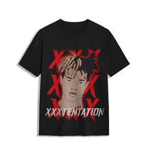T-shirt en coton noir surdimensionné pour homme style Hip Hop, personnalisable avec logo, 100 % coton, manches courtes, imprimé graphique, vente en gros, tricoté - Product Image 2
