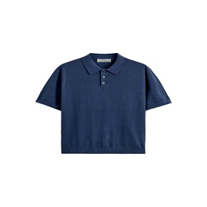 T-shirt personnalisé pour homme en mélange de coton tricoté, manches courtes, coupe ajustée, décontracté, pour le golf, respirant, qualité supérieure, uni sur le devant - Product Image 3