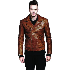 Custom Brown <b>Vintage</b> Leather Biker <b>Jacket</b> Men <b>Motorcycle</b> Fashion <b>Jacket</b> Men Fashion Leather Biker <b>Jacket</b> - Product Image 1