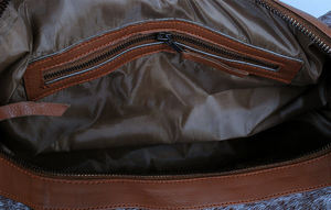 กระเป๋าเดินทางหนังแท้แบบมีซิป น้ำหนักเบา รุ่น LHODB-0024 - Product Image 5