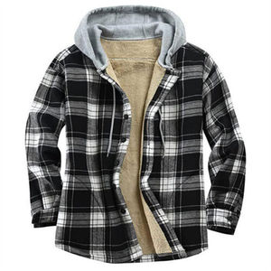 Veste en flanelle pour homme OEM, logo brodé personnalisé, taille plus, 100% coton, manches longues, veste en flanelle pour l'hiver, qualité supérieure, à carreaux - Product Image 5