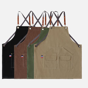 Tablier de Chef Personnalisé en Toile avec Poches – Tablier Professionnel pour Hommes et Femmes, Idéal pour la Cuisine, les Restaurants, les Cafés, les Boulangeries et le Travail - Product Image 1