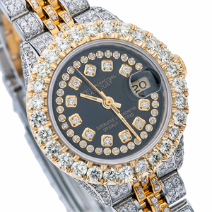 Reloj de Cuarzo de Acero Inoxidable con Diamantes Moissanite VVS, Estilo Hip Hop, con Esfera de Cristal y Correa de 20 mm - Product Image 2