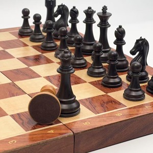 Échiquier de luxe pliable fait main moderne pour compétition, type tiroir, plateau de puzzle de haute qualité, personnalisé et solide - Product Image 4