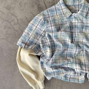 Camiseta Premium Personalizada de 300 Gramos, Camiseta de Moda, Diseño Cuadrado, Estilo Urbano, Diseño de Manga con Paneles Retro, Camiseta para Hombre - Product Image 2