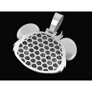 Collier Pendentif Personnalisé Luxe Nouveau Design Motif Dessin Animé en Argent 925 avec Moissanite VVS Blanche et Noire Hip Hop 3D - Product Image 1