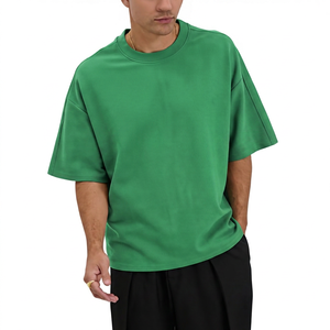 T-shirt tricoté pour homme Oem Sunfade, 100% coton, coupe ample, écologique, séchage rapide, respirant, durable, col rond, raglan, uni, 320g - Product Image 3