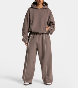 Oversized Tracksuit Set Women Casual Wear Hoodies Sweatpants Soft Fabric Comfortable Fit Oversized Tracksuit - Product Image 1