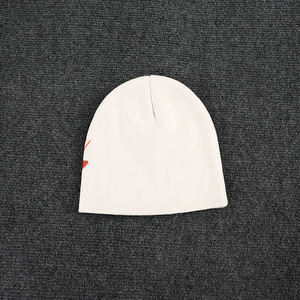 Bonnet blanc avec lettres brodées, design unisexe, style streetwear, bonnet d'hiver 56-58CM - Product Image 3