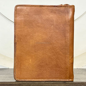 Porte-documents en cuir gaufré floral fait main avec fermeture éclair personnalisée pour CV et dossiers – Offre Spéciale - Product Image 5