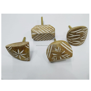 Tiradores de puerta de resina y madera redondos sin cortar hechos a mano tiradores decorativos únicos para actualizaciones de armarios y muebles - Product Image 5