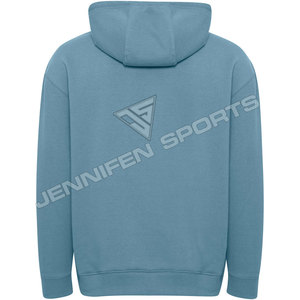 Sweat à capuche décontracté pour homme, personnalisable avec logo, hiver, 100% coton tricoté 450g, coupe ample, respirant, séchage rapide, style urbain - Product Image 2