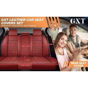 Juego de Fundas de Asiento de Cuero Sintético GXT Premium, Ajuste Universal para Camionetas, SUVs y Sedanes, Material de PU Duradero - Product Image 6
