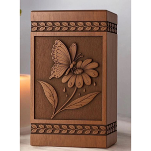 Wooden Cremation Urn with Sliding Lid Design Wholesale Eco Wooden Urns for Export urn by AYAANS - Product Image 1