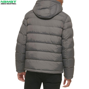 Eco Friendly Recycled Fabric Puffer Jacket Men Green Material Warm Padded Casual <b>Quilted</b> Outwear Parka - Product Image 2