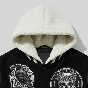 Chaquetas Varsity Letterman de Alta Calidad al por Mayor, Chaqueta con Capucha de Lana para Mujer, Ropa de Invierno en Oferta - Product Image 4