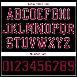 Casquette Snapback Ajustable en Satin Brodé 3D Noir, Rouge Cramoisi et Blanc Personnalisée - Product Image 4