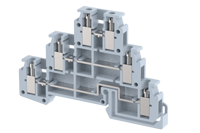 Bloc de bornes en céramique DU3D4, connexion par vis, contact en cuivre à 3 pôles, 100A max, ampérage continu