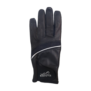 Black Horse Riding <b>Gloves</b> With Custom Logo Enhanced Grip Hand Protection Training Equestrian <b>Gloves</b> <b>For</b> Men - Product Image 2