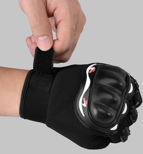 OEM Service Custom Wholesale Price Pure Leather Half Finger Gloves Fingerless Driving Fashionable Cycle Gym Gloves - Product Image 2