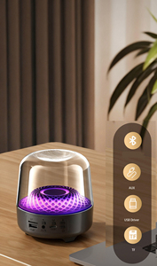 Enceinte Bluetooth portable avec lumière LED RVB, batterie rechargeable, son stéréo sans fil, boîtier en plastique, utilisation en intérieur - Product Image 6