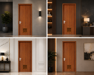 Puertas WPC con Acabado de Madera Único y Rejillas para Muebles de Interior con Tamaños y Colores Personalizables - Product Image 2