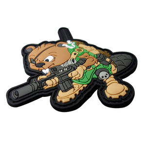 Parche de Tela de PVC 3D con Logotipo Personalizado para Hombre, Diseño de Flores Bordado Táctico, Material de Fieltro Termoadhesivo Hecho a Máquina para Jeans - Product Image 2