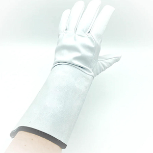 ถุงมือเชื่อมหนังวัวแบบแยกชั้น หนังแกะ 7 ออนซ์ ทนทานต่อการเสียดสี ทนความร้อน ใช้สำหรับดับเพลิง ก่อสร้าง ปิ้งย่าง - Product Image 2