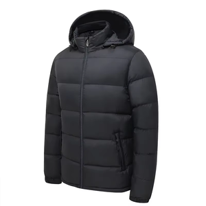 Chaqueta Impermeable de Invierno para Exteriores, con Logotipo Personalizado, para Hombre, de Secado Rápido, Transpirable, con Cuello Alto, Talla Grande, Lisa - Product Image 1
