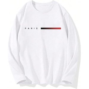 Camiseta Casual de Manga Larga para Hombre, Paquete de 3, Cuello Redondo, Estampado de Letras, Ropa Urbana para Uso Diario - Product Image 2