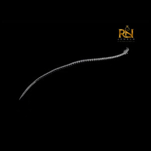 Collier tennis en diamants de laboratoire taille ronde, collier éternité taille brillant ronde, or massif 9K 14K 18K, bijoux fins - Product Image 6