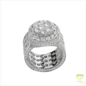 Anillo de Plata 925 de Primera Calidad con Diamante Cultivado en Laboratorio, Diseño Elegante con Piedra Redonda, para Minoristas de Joyería al por Mayor - Product Image 2