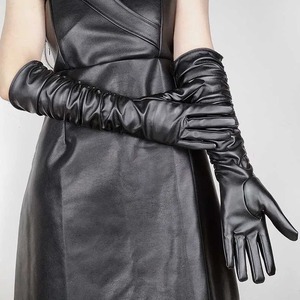Guantes de Seguridad HARAZ INTERNATIONAL para Mujer, de Cuero, Retro, con Puño Plisado, Térmicos, Ecológicos, Clásicos, para Invierno - Product Image 2