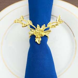 Anneaux de serviette de qualité supérieure pour table à manger, supports décoratifs réutilisables pour mariages, fêtes et occasions spéciales - Product Image 4