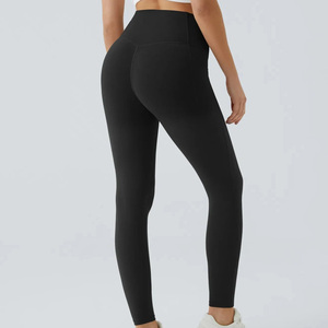 Leggings de Yoga para Mujer al Por Mayor, Cintura Alta, Transpirables, de Secado Rápido, de Algodón y Fibra de Bambú, Gruesos - Product Image 2