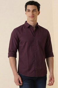 Camisa Casual de Manga Larga para Hombre Enovate, Cuello Clásico, Color Sólido, Doble Botonadura, Transpirable, Tejido de Algodón, Logotipo en el Cuello Trasero, ODM - Product Image 2