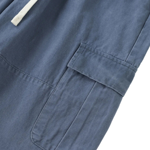 Spring New Light Weight Men's Casual Solid Color All-match Loose <b>Straight</b> <b>Leg</b> Mid Flat Multi-Pockets <b>Leg</b> <b>Cargo</b> Pant - Product Image 5
