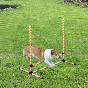 Set di Allenamento per Cani Arancione a 6 Pezzi, Ostacoli Regolabili in PVC per Salto in Altezza, Borsa per il Trasporto e Fischietto Inclusi - Product Image 2