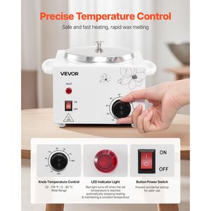 Calentador de cera individual profesional de 600ML, calentador de cera profesional para depilación - Product Image 3