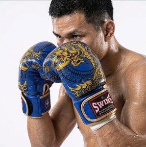 Custom Premium Leather Breathable <b>Moisture</b> Wicking Hook Loop Closure Unisex Muay Thai Boxing <b>Gloves</b> OEM Boxing <b>Gloves</b> - Product Image 6